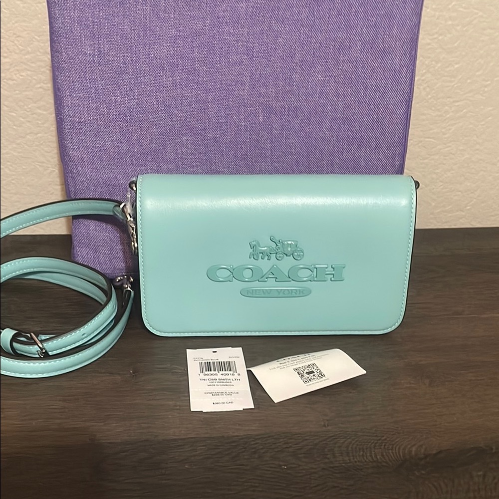 Coach Women's Aqua Crossbody Bag